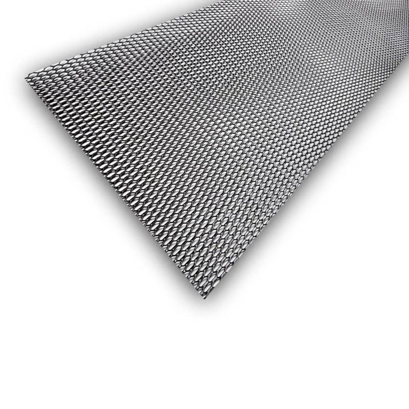 M MOTOS Lochblech Aluminium Gitter Schwarz Maschenweite 40x100 cm Schlingengröße 12x5 mm - Flexibles Material, Leicht zu Schneiden, Farbecht - Stilvolles und Funktionelles Auto Zubehör für Fahrer und von MOTOS
