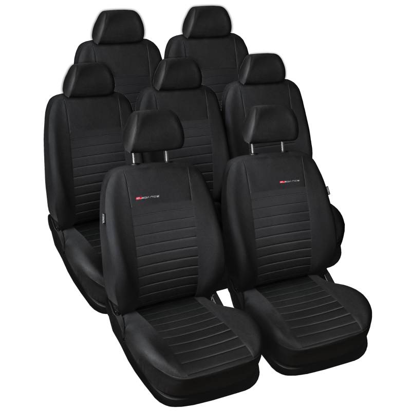 MOTOS Personalisierte sitzbezüge Auto für Ford Transit Custom I 2012-2023 Perfekt angepasste Auto sitzbezüge mit aktivem Airbag-System, dreilagigem Material und makelloser Oberfläche, Ideal sitzaufl von MOTOS