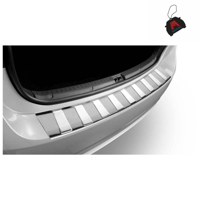 M MOTOS Satin Edelstahl-Ladekantenschutz für Ford Tourneo Connect II 2013-2017 5 -türig. Erhöhter Fahrkomfort mit säurefesten Schwellerplatten - Kratzschutz von MOTOS