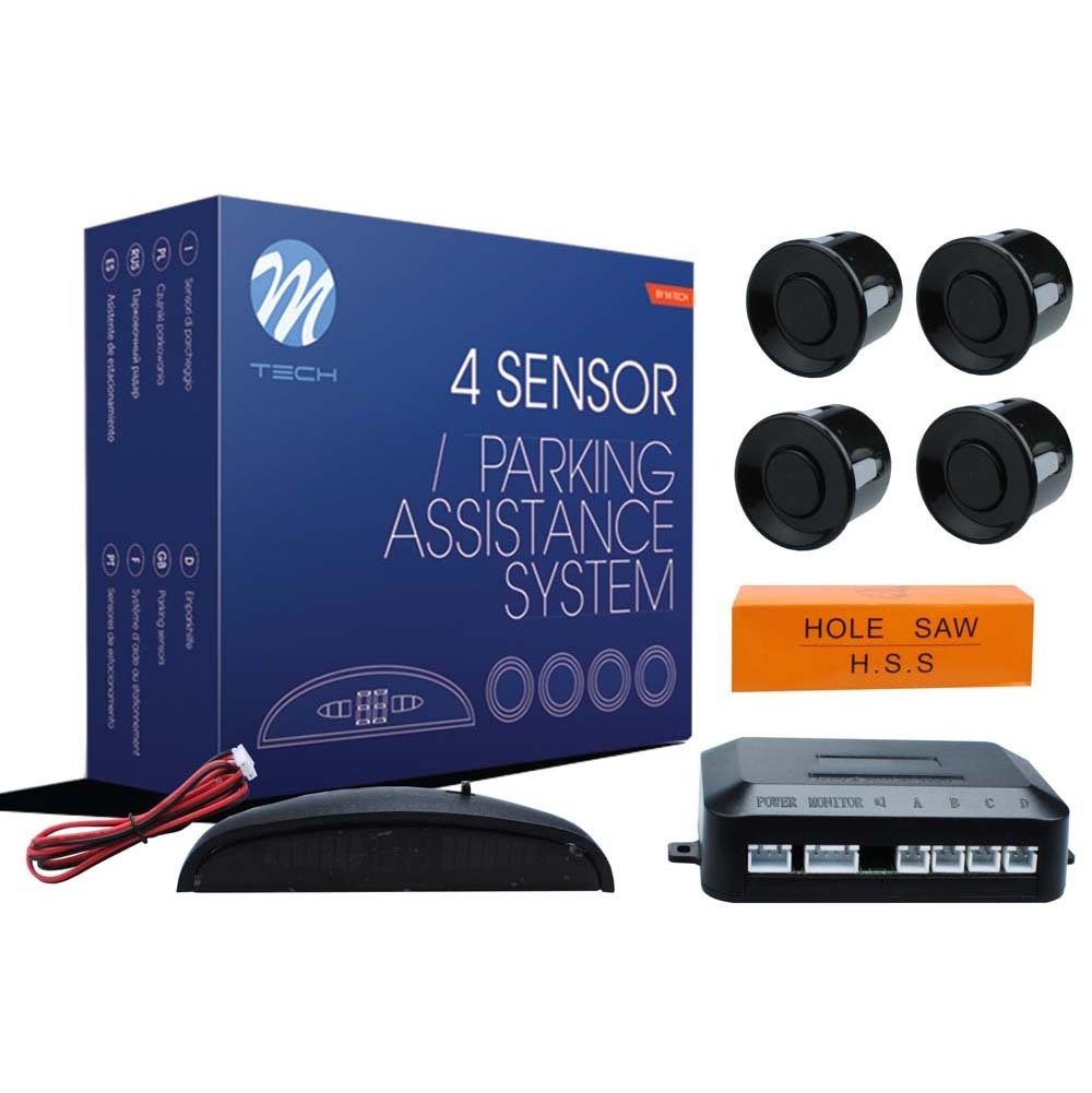 M-Tech CP4B Einparkhilfe 4 Sensoren mit Display und Lautsprecher Schwarz von M-Tech