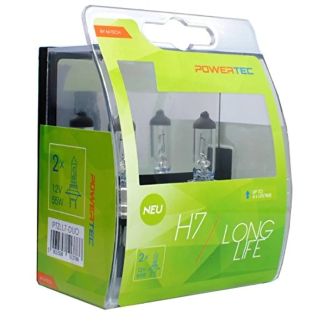 M-Tech PTZLL7-DUO H7 Halogen Birne 55 W Long Life, Anzahl 2 M-Tech PTZLL7-DUO H7 Halogen Birne 55 W Long Life, Anzahl 2 von M-Tech