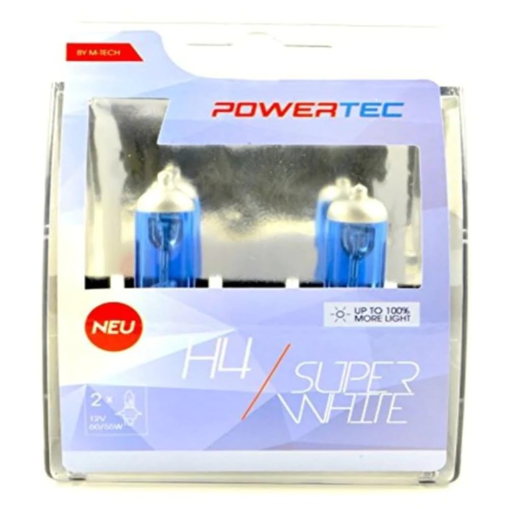 M-Tech PTZSW4-DUO H4 Xenon Optik Halogen Birne 55 W 12 V, Weiß, Anzahl 2 M-Tech PTZSW4-DUO H4 Xenon Optik Halogen Birne 55 W 12 V, Weiß, Anzahl 2 von M-Tech