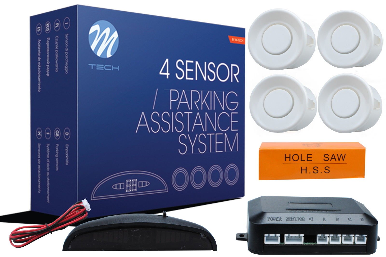 M-Tech cp4 W Einparkhilfe, Kit mit 4 Sensoren mit Display M-Tech cp4 W Einparkhilfe, Kit mit 4 Sensoren mit Display von M-Tech
