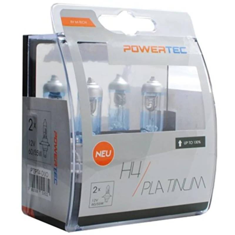 M-Tech ptzpt4-duo Leuchtmittel PowerTech Platinum + 130% H4 12 V 60/55 W von M-Tech