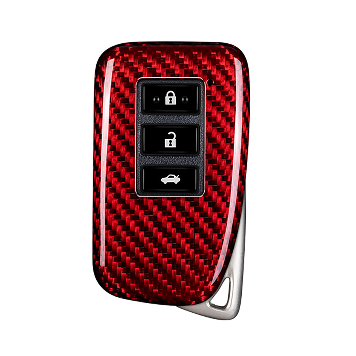 M.JVisun Echte Kohlefaser Abdeckung Fall Für Lexus ES GS GX is LC LS LX NX RC RX UX Auto Schlüssel Schlüsselanhänger - Rot - 3 und 2 Tasten von M.JVisun