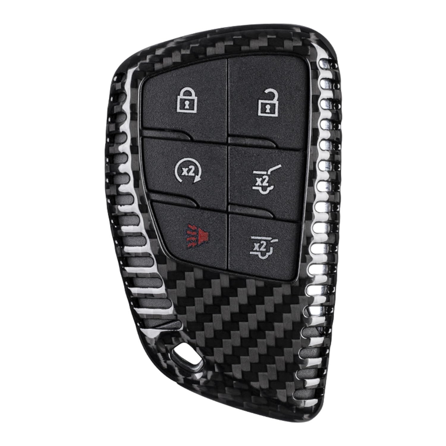 M.JVisun Echte Kohlefaser Abdeckung Fall Schlüsselgehäuse Für GMC Sierra Yukon Denali XL / Für Chevrolet Silverado 1500 2500HD 3500HD Suburban RST Tahoe 2021-2025 Schlüssel Schlüsselanhänger - Schwarz M.JVisun Echte Kohlefaser Abdeckung Fall Schlüsselgehäuse Für GMC Sierra Yukon Denali XL / Für Chevrolet Silverado 1500 2500HD 3500HD Suburban RST Tahoe 2021-2025 Schlüssel Schlüsselanhänger - Schwarz von M.JVisun