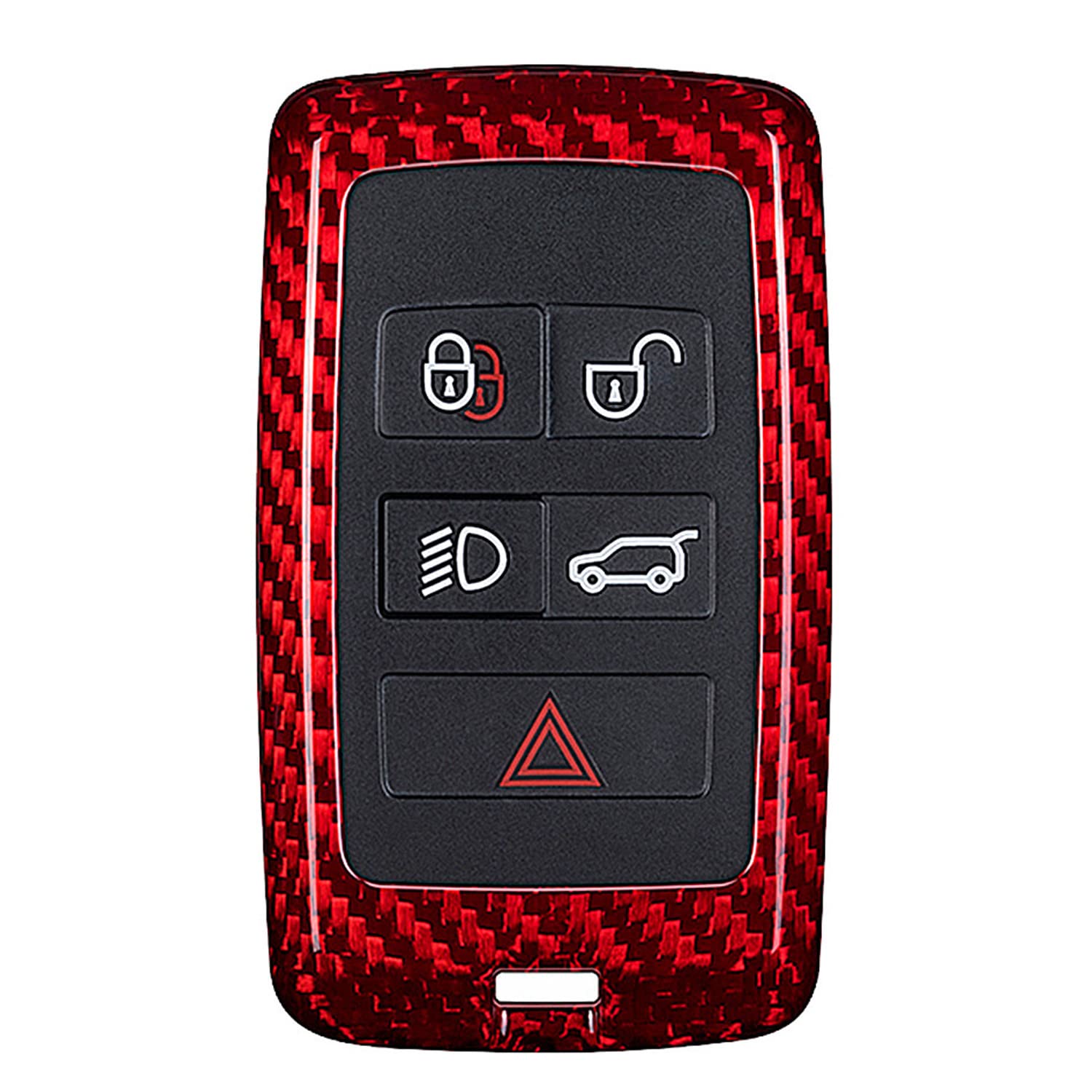 M.JVisun Echte Kohlefaser Abdeckung Fall Schlüsselgehäuse Für Jaguar E-PACE F-PACE F-Type I-PACE XE XF XJ 2018-2023 Auto Schlüssel Schlüsselanhänger - Rot M.JVisun Echte Kohlefaser Abdeckung Fall Schlüsselgehäuse Für Jaguar E-PACE F-PACE F-Type I-PACE XE XF XJ 2018-2023 Auto Schlüssel Schlüsselanhänger - Rot von M.JVisun