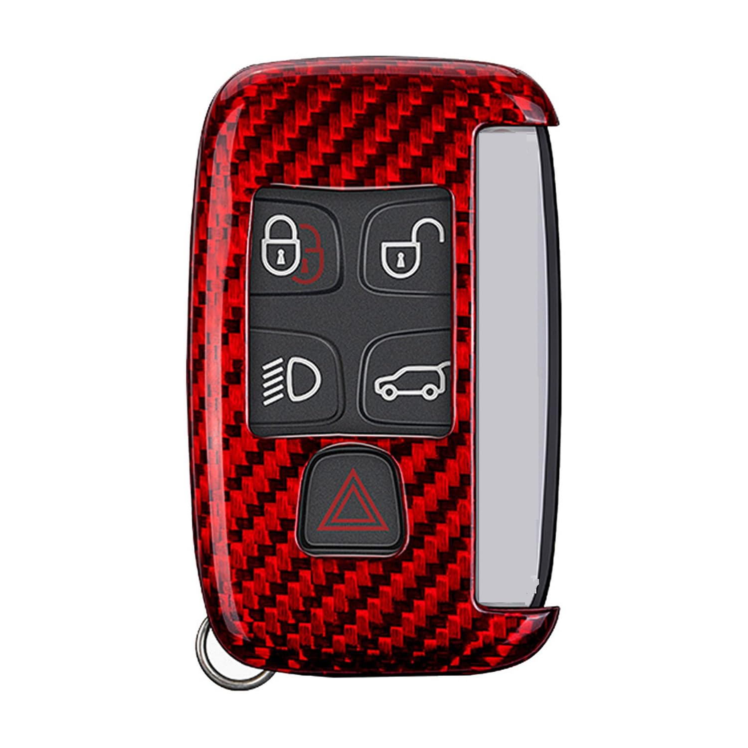 M.JVisun Echte Kohlefaser Abdeckung Fall Schlüsselgehäuse Für Jaguar XE XEL XF XFL XJ F-PACE F-Type Auto Schlüssel Schlüsselanhänger - Rot M.JVisun Echte Kohlefaser Abdeckung Fall Schlüsselgehäuse Für Jaguar XE XEL XF XFL XJ F-PACE F-Type Auto Schlüssel Schlüsselanhänger - Rot von M.JVisun