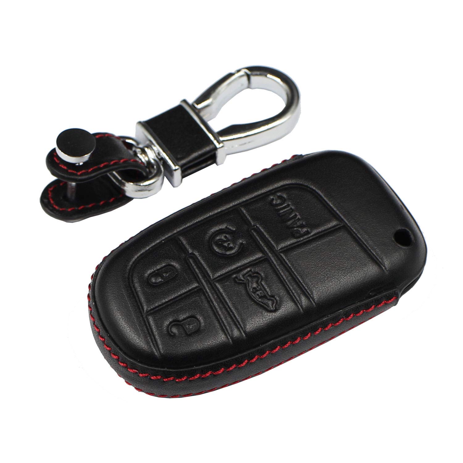 M.JVisun Echtes Leder Fall Schlüsselgehäuse für Dodge Charger Challenger Dart Durango Journey JCUV RAM für Chrysler 300 300C 200 für FIAT Freemont Ottimo Viaggio Autoschlüssel - Leder - Schwarz M.JVisun Echtes Leder Fall Schlüsselgehäuse für Dodge Charger Challenger Dart Durango Journey JCUV RAM für Chrysler 300 300C 200 für FIAT Freemont Ottimo Viaggio Autoschlüssel - Leder - Schwarz von M.JVisun