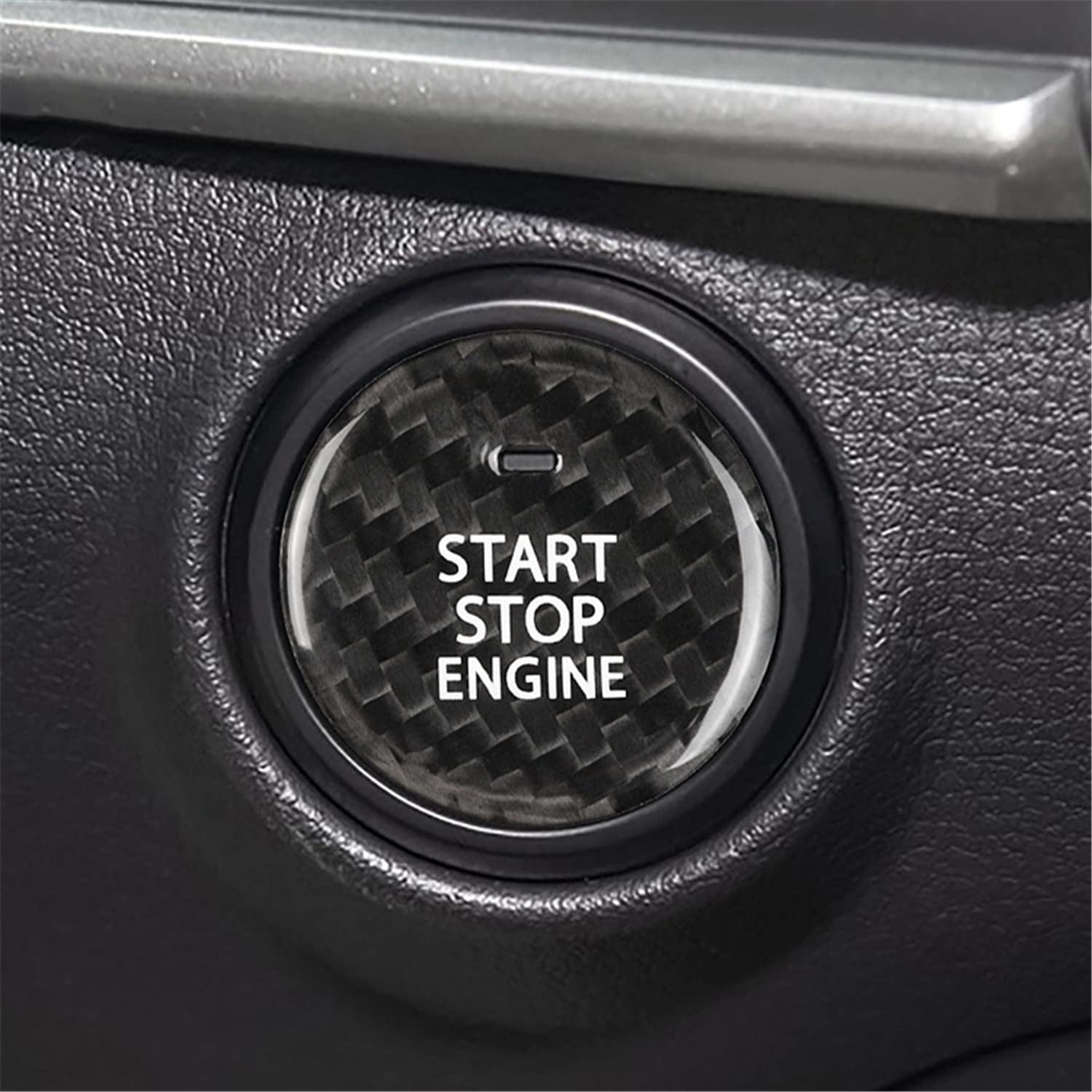 M.JVisun Kohlefaser EIN Knopf Start Taste Deckel Trimmen für Mazda, Zündung Schalter Aufkleber für Mazda 3 Axela CX-30 EV - Schwarz M.JVisun Kohlefaser EIN Knopf Start Taste Deckel Trimmen für Mazda, Zündung Schalter Aufkleber für Mazda 3 Axela CX-30 EV - Schwarz von M.JVisun