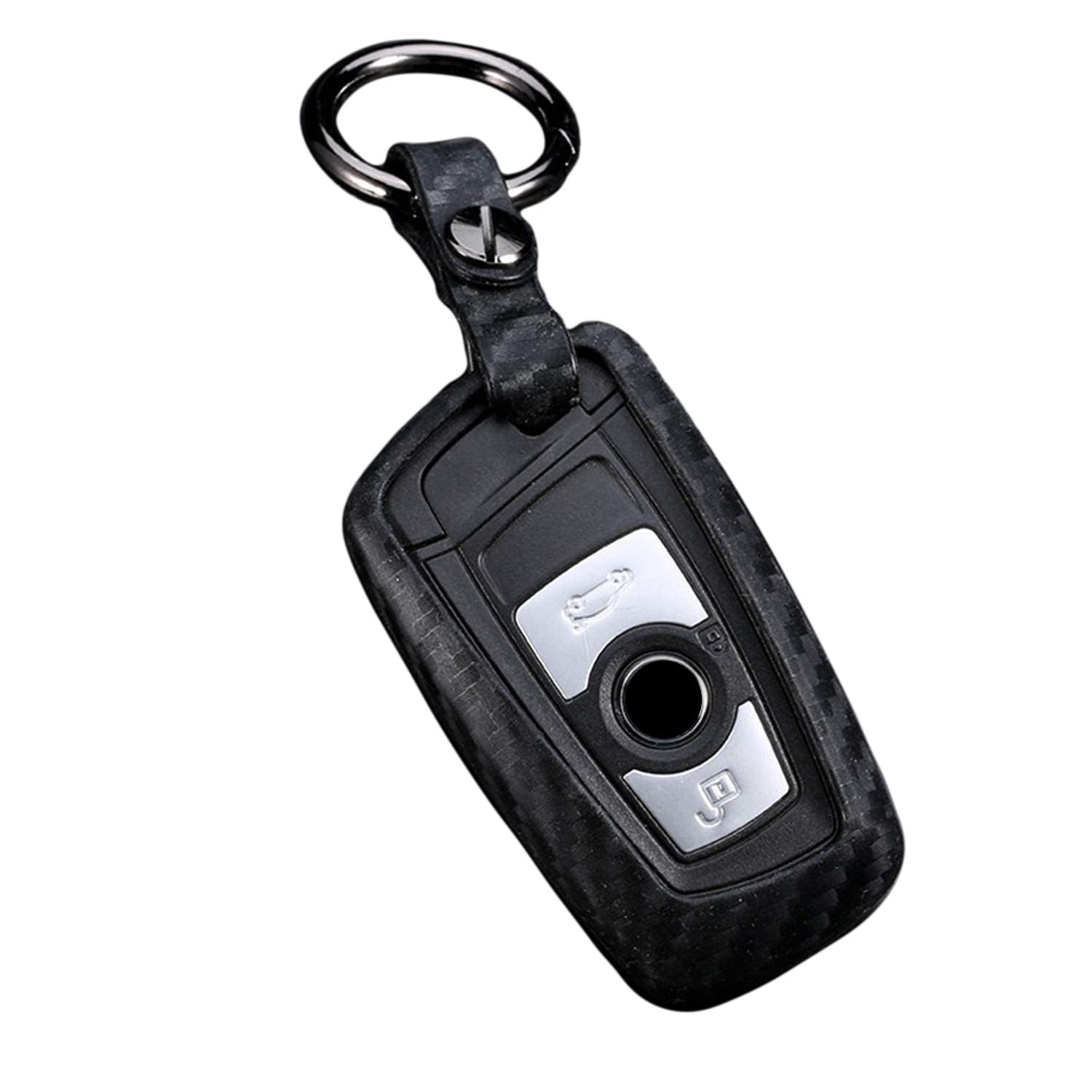 M.JVisun Weich Autoschlüssel Fall für BMW 1 Serie 2 3 Serie 4 Serie 5 Serie 6 Serie 7 Serie 5GT GT3 GT5 X1 X3 X4 M2 M3 M4 M5 M6 Silikon TPU Kohlefaser Muster Abdeckung - Schwarz - Runde Schlüsselbund M.JVisun Weich Autoschlüssel Fall für BMW 1 Serie 2 3 Serie 4 Serie 5 Serie 6 Serie 7 Serie 5GT GT3 GT5 X1 X3 X4 M2 M3 M4 M5 M6 Silikon TPU Kohlefaser Muster Abdeckung - Schwarz - Runde Schlüsselbund von M.JVisun