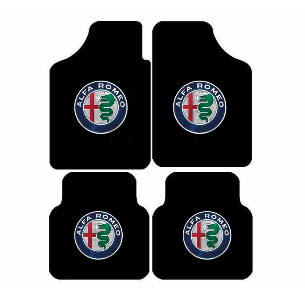 4 Stück Auto Fußmatten, für Alfa Romeo Stelvio Typ 949 (Baujahr 2016-2024),Verschleißfest wasserdichte rutschfest Fussmatten,Auto Innenausstattung Zubehör von MAALLOP