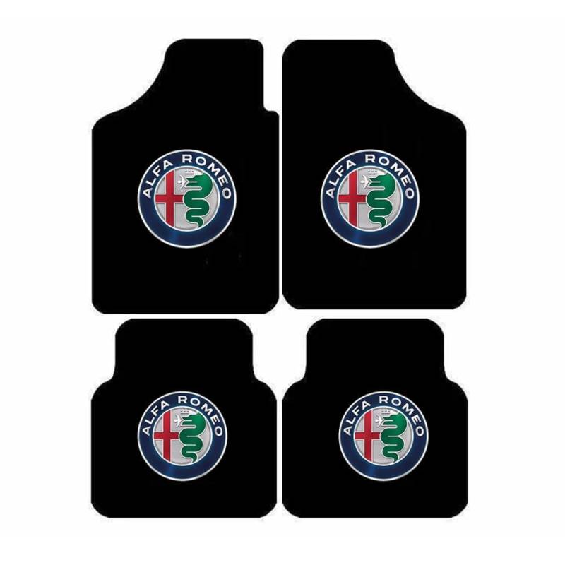 4 Stück Auto Fußmatten, für Alfa Romeo Stelvio Typ 949 (Baujahr 2016-2024),Verschleißfest wasserdichte rutschfest Fussmatten,Auto Innenausstattung Zubehör von MAALLOP