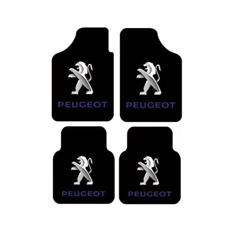 4 Stück Auto Fußmatten, für Peugeot 208 2008 308 3008 508 5008 SW GT Maßgeschneidertes Auto-Fußmatten-Set, Teppich Set Anti-Rutsch Bodenmatten Innenzubehör,A-normal von MAALLOP