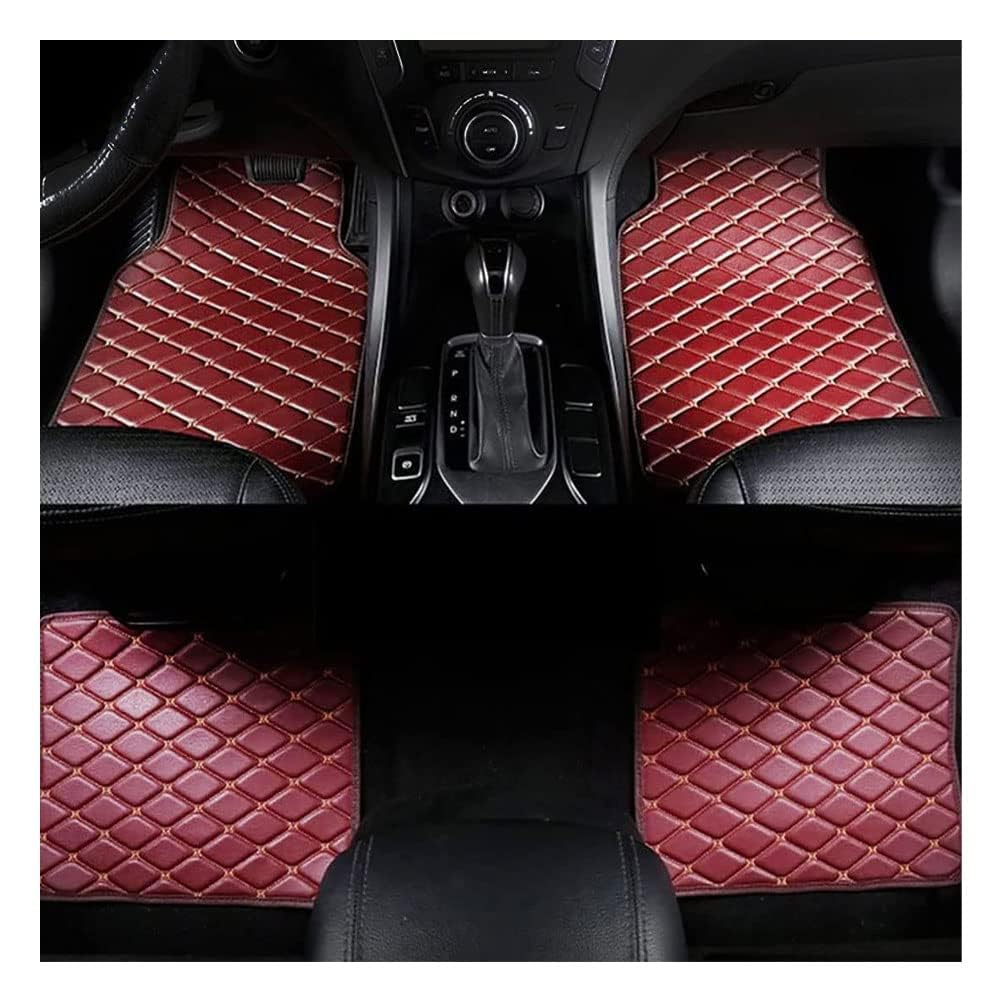 4 Stück Auto Leder FußMatten Für Mazda Mazda 3 BK 2004-2009, Benutzerdefinierte Bodenmatten Allwetter Wasserdicht Anti Rutsch Tragen Autoteppiche Autozubehör,F/WineRed-normal 4 Stück Auto Leder FußMatten Für Mazda Mazda 3 BK 2004-2009, Benutzerdefinierte Bodenmatten Allwetter Wasserdicht Anti Rutsch Tragen Autoteppiche Autozubehör,F/WineRed-normal von MAALLOP