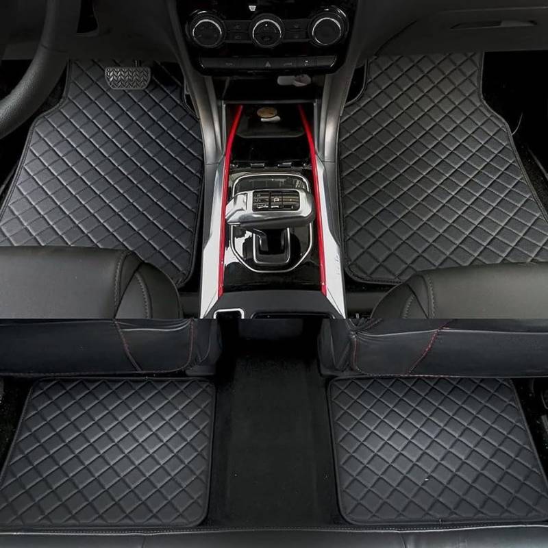 4 Stück Leder Auto Fussmatten, für Ford Kuga MK3 PHEV 2024 2023 2022 2021 2020 Anpassen Allwetter wasserdichte rutschfeste Abriebfest Matten Teppich Innenzubehör,B-normal von MAALLOP