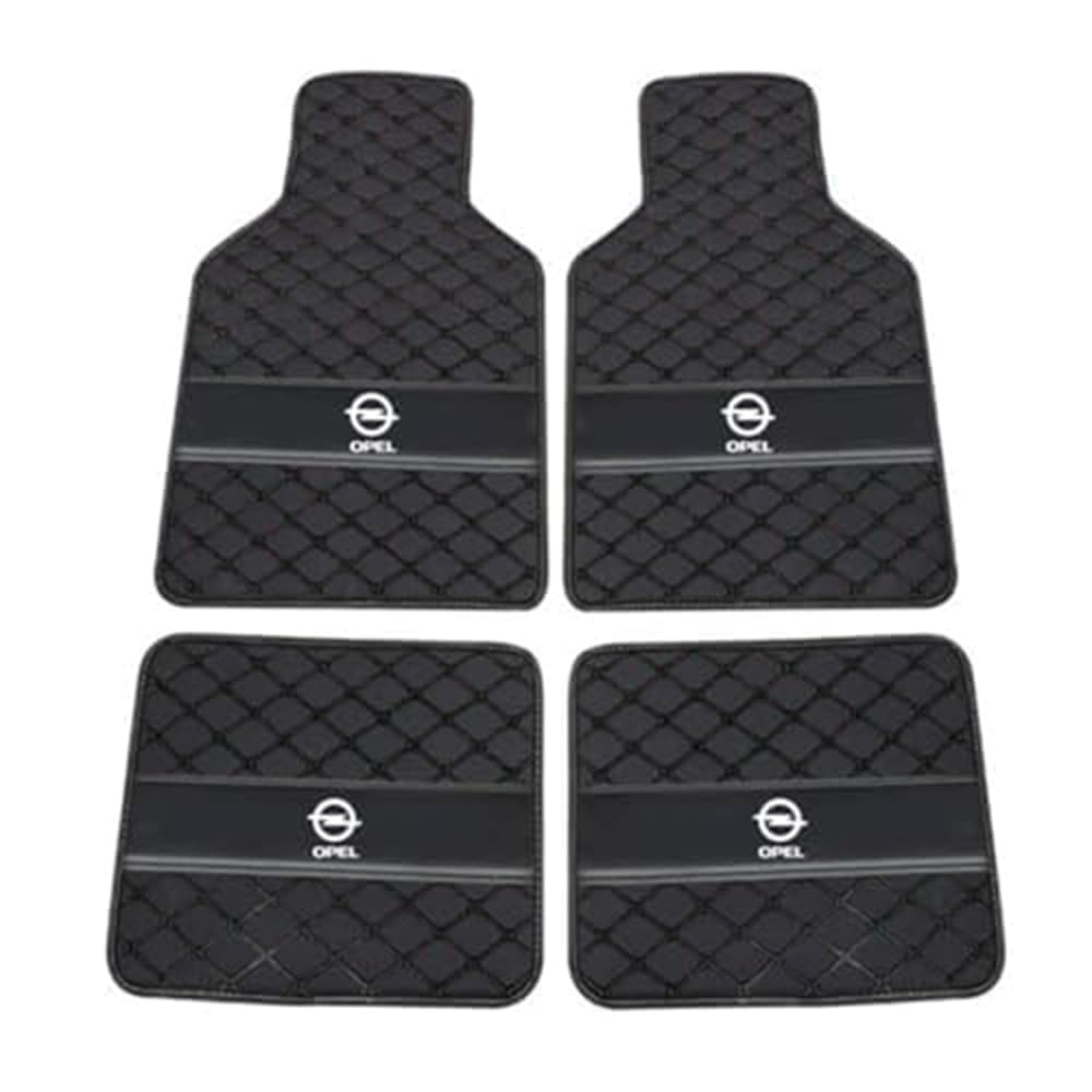 4 Stück Leder Auto-Fussmatten für OPEL Mokka B 2021-2025, Anpassen Allwetter Wasserdicht Anti Rutsch Matten, Automatten-Set,All Black-normal 4 Stück Leder Auto-Fussmatten für OPEL Mokka B 2021-2025, Anpassen Allwetter Wasserdicht Anti Rutsch Matten, Automatten-Set,All Black-normal von MAALLOP