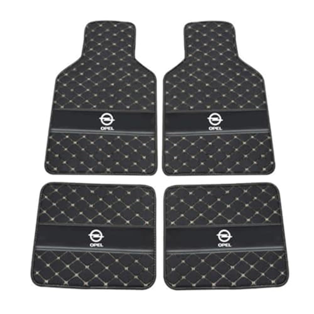 4 Stück Leder Auto-Fussmatten für OPEL Mokka B 2021-2025, Anpassen Allwetter Wasserdicht Anti Rutsch Matten, Automatten-Set,Black Beige-normal 4 Stück Leder Auto-Fussmatten für OPEL Mokka B 2021-2025, Anpassen Allwetter Wasserdicht Anti Rutsch Matten, Automatten-Set,Black Beige-normal von MAALLOP