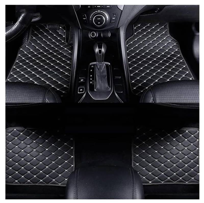 4Stück Leder Auto Fußmatten für Toyota C-HR CHR Hybrid/C-HR EV A-Gasoline/2016-2024, Teppich Set Allwetter rutschfeste wasserdichte Zubehör,A/Black-normal von MAALLOP
