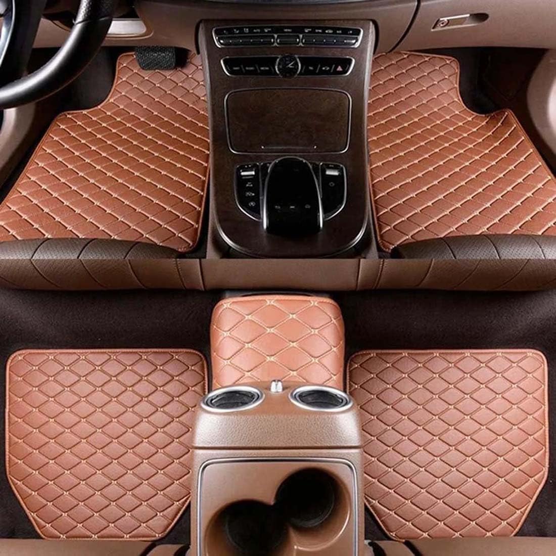 5-teiliges Leder-Auto-Fußmatten-Set für ORA Funky Cat 2023, wasserdicht, rutschfest, vorne und hinten, Schutz-Fußpolster-Set, Styling-Innenraum-Zubehör,D-normal 5-teiliges Leder-Auto-Fußmatten-Set für ORA Funky Cat 2023, wasserdicht, rutschfest, vorne und hinten, Schutz-Fußpolster-Set, Styling-Innenraum-Zubehör,D-normal von MAALLOP