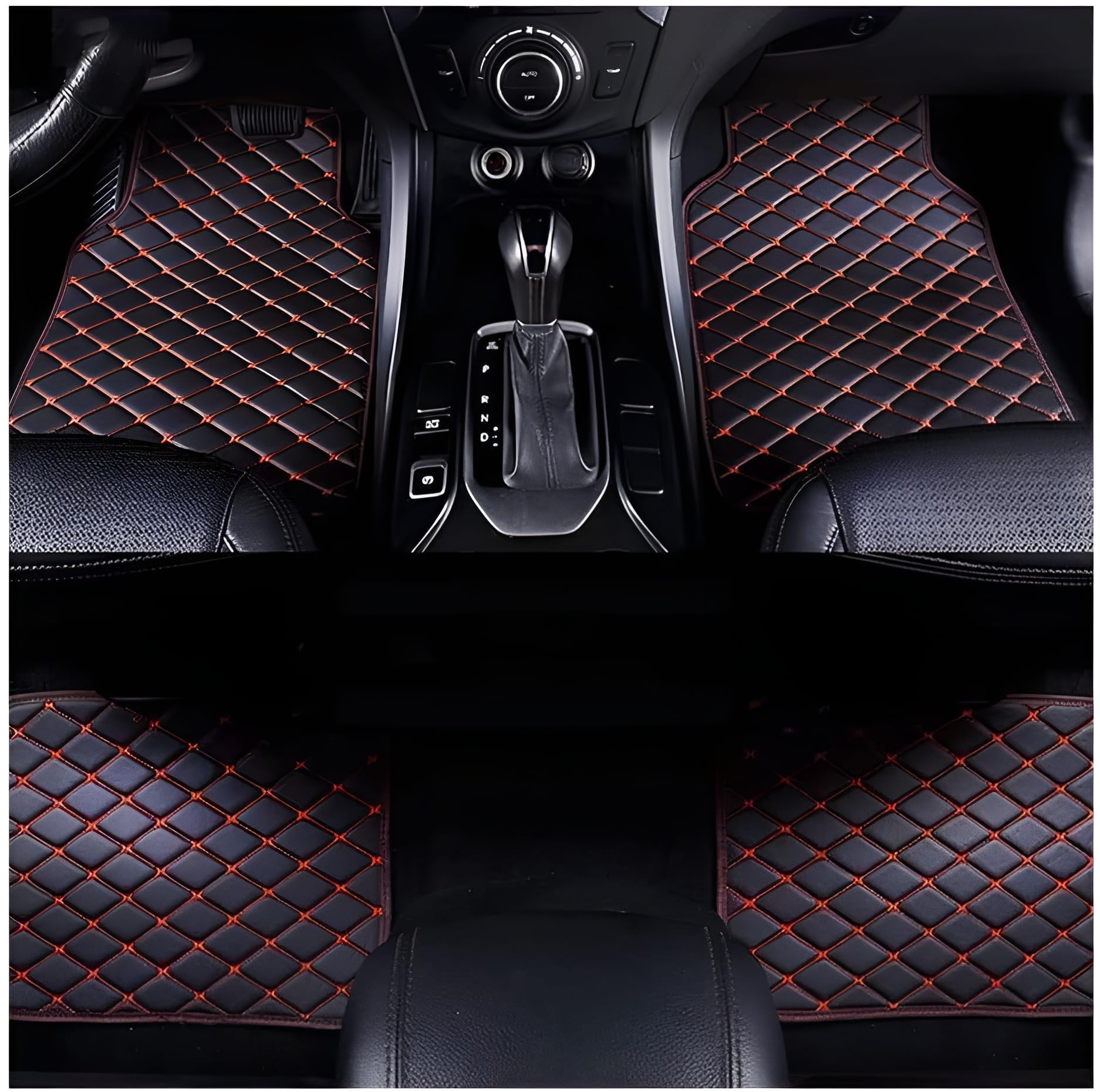 Auto Bodenmatte Fußmatten für Lexus is 300h (2013–2020), Autoteppich Fussmatten FußMatten Teppiche rutschfest Innenraum Schützen Zubehör,Black Red-normal von MAALLOP