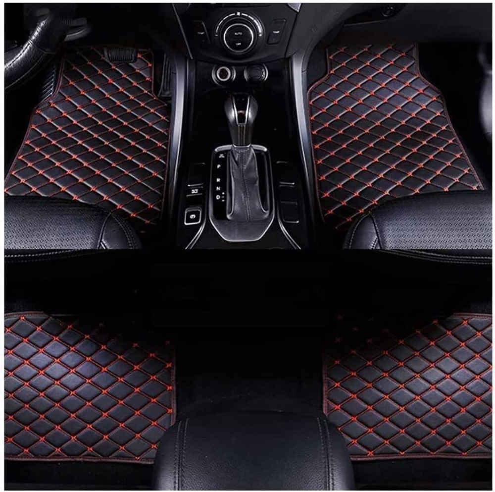 Auto Bodenmatte Fußmatten für Suzuki Ignis 2016-2020, Nach Maß Allwetterschutz Leder Fussmatten Vorne und Hinten Automatten Set,Black-red-normal Auto Bodenmatte Fußmatten für Suzuki Ignis 2016-2020, Nach Maß Allwetterschutz Leder Fussmatten Vorne und Hinten Automatten Set,Black-red-normal von MAALLOP