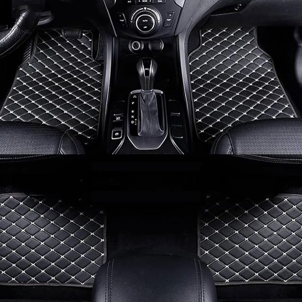Auto Fußmatten für BMW 1 Series E81 E82 E87 E88 F20 F21 F40 F52 GT 116i M1 M135i, Auto FußMatten Leder wasserdichte rutschfest Fussmatten Set Accesorios,Black-white1-normal Auto Fußmatten für BMW 1 Series E81 E82 E87 E88 F20 F21 F40 F52 GT 116i M1 M135i, Auto FußMatten Leder wasserdichte rutschfest Fussmatten Set Accesorios,Black-white1-normal von MAALLOP