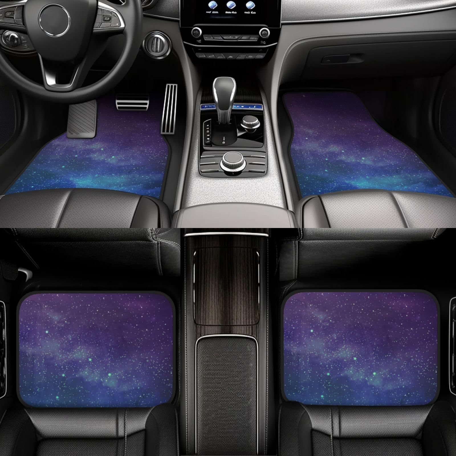 Auto-Fußmatten mit rosa Blumen, komplettes Set, 4 Stück, wasserdicht, Gummi-Fußmatten für ultimativen Schutz und Stil,Universum mit Sternen und Galaxie Interstellar-Einheitsgröße Auto-Fußmatten mit rosa Blumen, komplettes Set, 4 Stück, wasserdicht, Gummi-Fußmatten für ultimativen Schutz und Stil,Universum mit Sternen und Galaxie Interstellar-Einheitsgröße von MAALLOP
