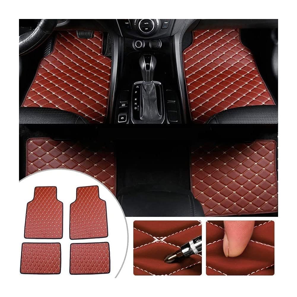 Auto Leder Fußmatten für Mercedes Benz B-Class B180 B180d B200 B200d AMG, Ledermaterial Vorne Hinten wasserdichte rutschfeste Abriebfest Passgenau Allwetter Innenschut,G-Black Auto Leder Fußmatten für Mercedes Benz B-Class B180 B180d B200 B200d AMG, Ledermaterial Vorne Hinten wasserdichte rutschfeste Abriebfest Passgenau Allwetter Innenschut,G-Black von MAALLOP