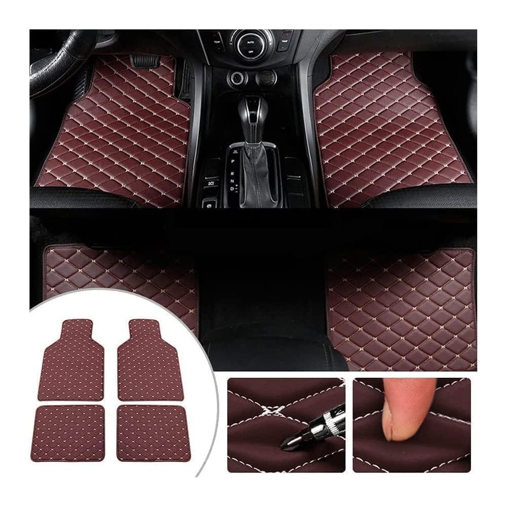 Auto Leder Fußmatten für Mercedes Benz B-Class B180 B180d B200 B200d AMG, Ledermaterial Vorne Hinten wasserdichte rutschfeste Abriebfest Passgenau Allwetter Innenschut,G-Black Auto Leder Fußmatten für Mercedes Benz B-Class B180 B180d B200 B200d AMG, Ledermaterial Vorne Hinten wasserdichte rutschfeste Abriebfest Passgenau Allwetter Innenschut,G-Black von MAALLOP