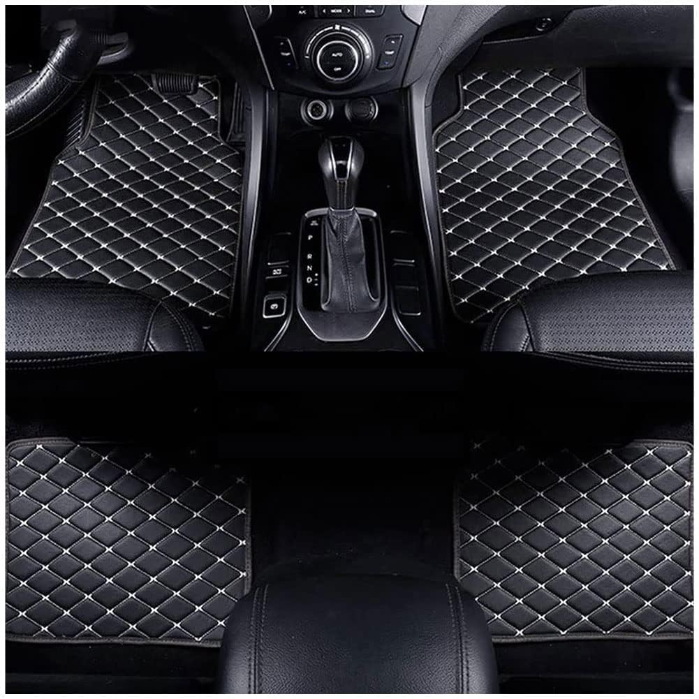 Auto Leder Fußmatten für Peugeot 107 108 206 207 207 CC 208 307 307 CC 308 308 CC 406 407, Ledermaterial Vorne Hinten wasserdichte rutschfeste Abriebfest Passgenau Allwetter Innenschut Auto Leder Fußmatten für Peugeot 107 108 206 207 207 CC 208 307 307 CC 308 308 CC 406 407, Ledermaterial Vorne Hinten wasserdichte rutschfeste Abriebfest Passgenau Allwetter Innenschut von MAALLOP