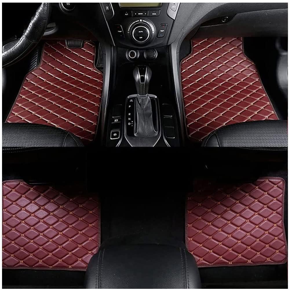 Auto Leder Fußmatten für Peugeot 107 108 206 207 207 CC 208 307 307 CC 308 308 CC 406 407, Ledermaterial Vorne Hinten wasserdichte rutschfeste Abriebfest Passgenau Allwetter Innenschut Auto Leder Fußmatten für Peugeot 107 108 206 207 207 CC 208 307 307 CC 308 308 CC 406 407, Ledermaterial Vorne Hinten wasserdichte rutschfeste Abriebfest Passgenau Allwetter Innenschut von MAALLOP