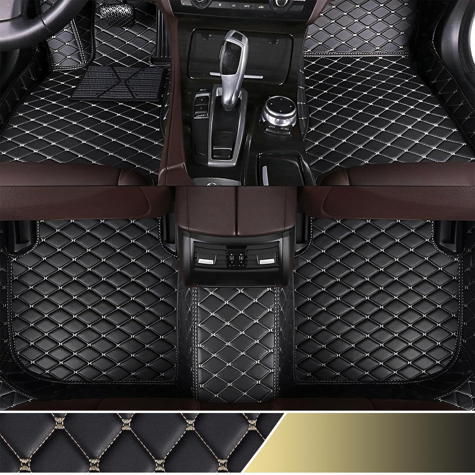 Auto Leder Fußmatten für VW Beetle / (Typ 5C) / Beetle Cabrio 2012-2017 2018 2019 Automatten Wasserdicht rutschfeste Bodenmatten Allwetter Fußmatten Autoteppiche Zubehör,Beige-normal von MAALLOP