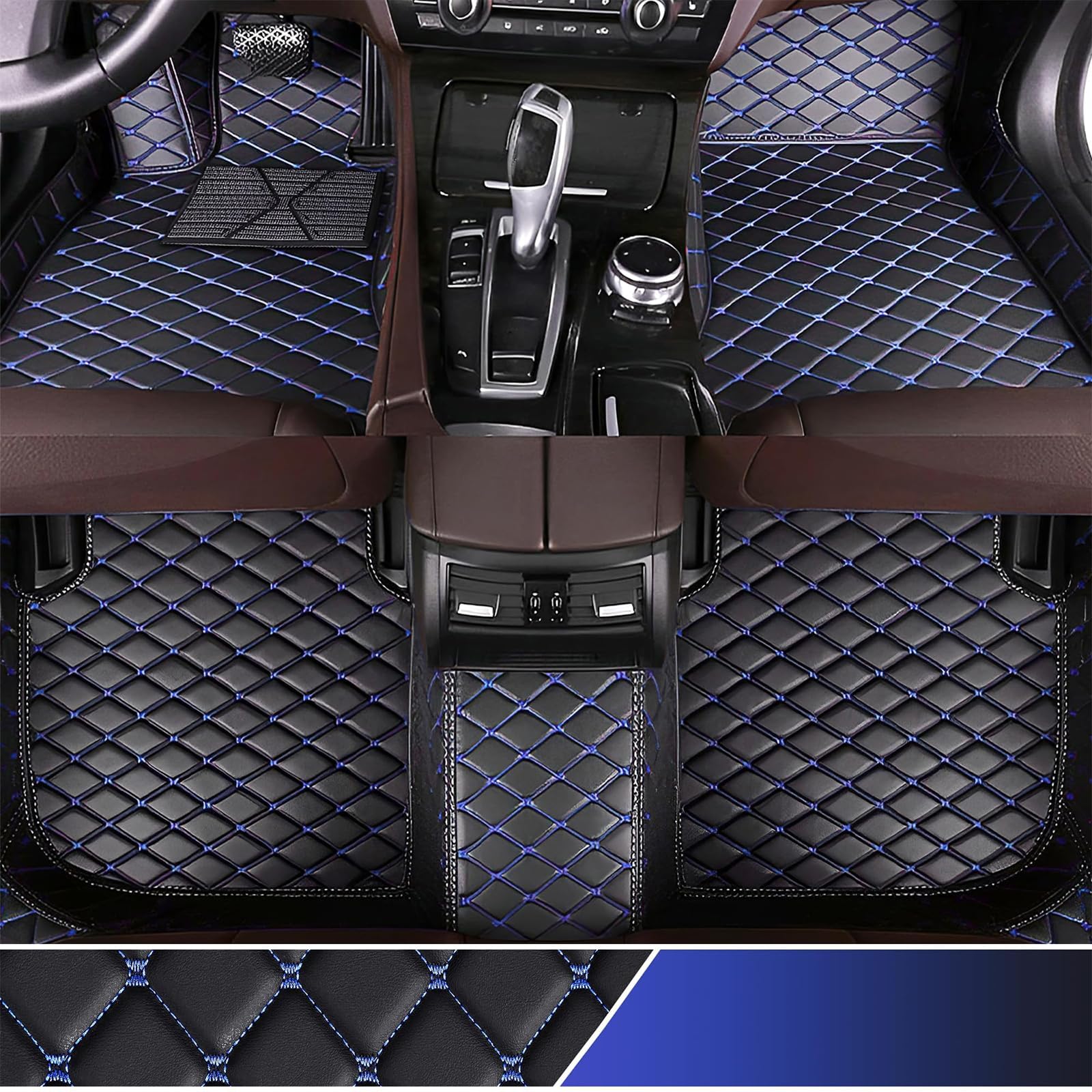 Auto Leder Fußmatten für VW Beetle / (Typ 5C) / Beetle Cabrio 2012-2017 2018 2019 Automatten Wasserdicht rutschfeste Bodenmatten Allwetter Fußmatten Autoteppiche Zubehör,Black Beige-normal von MAALLOP