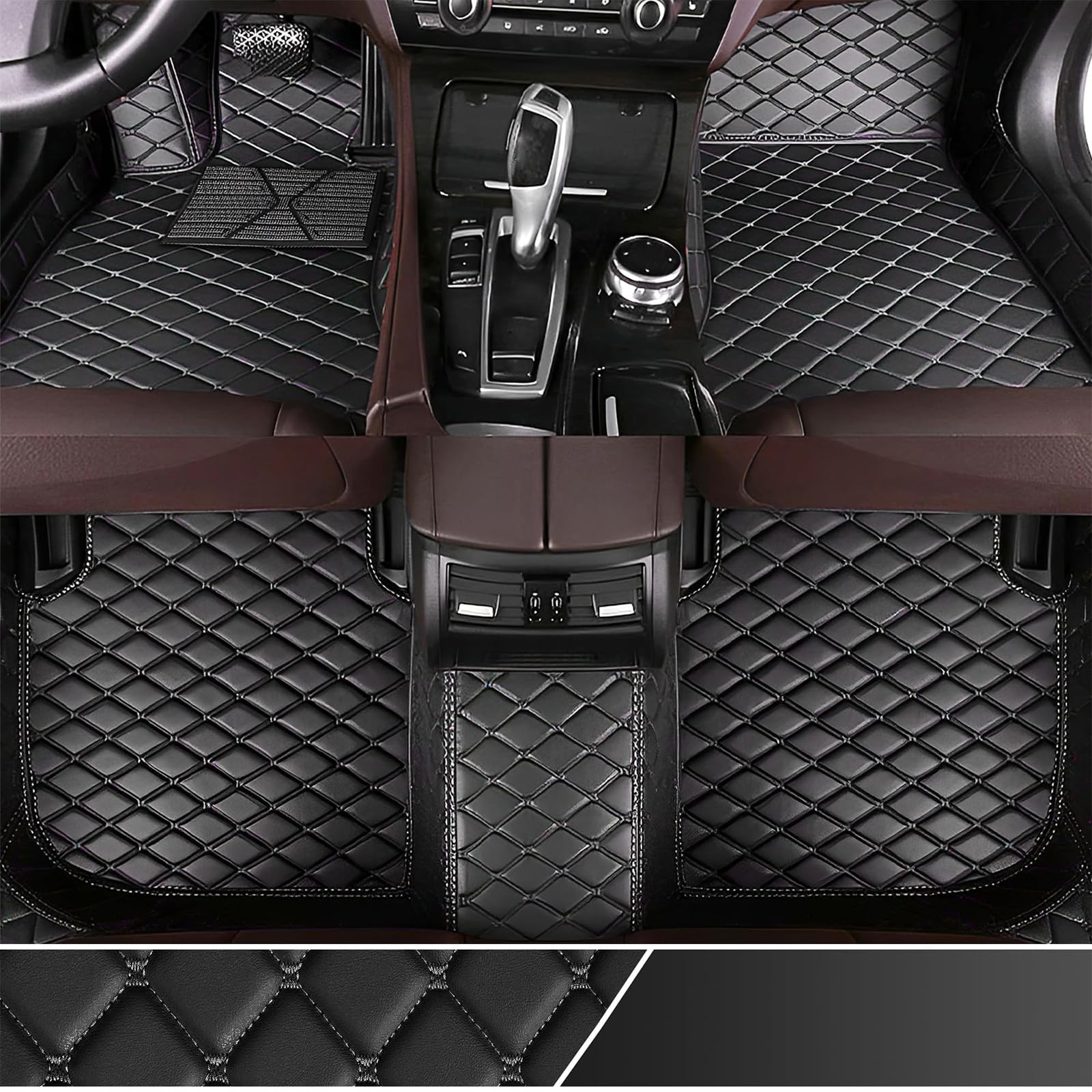 Auto Leder Fußmatten für VW Beetle / (Typ 5C) / Beetle Cabrio 2012-2017 2018 2019 Automatten Wasserdicht rutschfeste Bodenmatten Allwetter Fußmatten Autoteppiche Zubehör,Rot-normal von MAALLOP