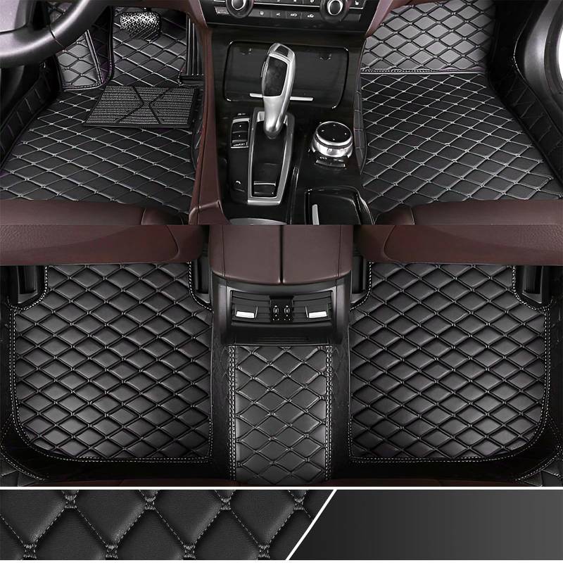 Auto Leder Fußmatten für VW Beetle / (Typ 5C) / Beetle Cabrio 2012-2017 2018 2019 Automatten Wasserdicht rutschfeste Bodenmatten Allwetter Fußmatten Autoteppiche Zubehör,Rot-normal von MAALLOP