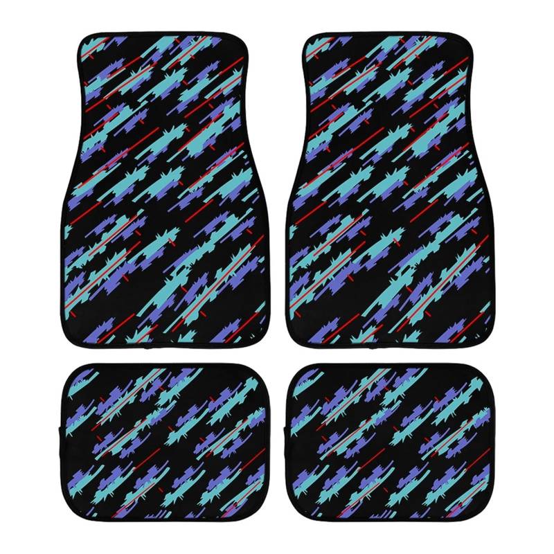 Autofußmatten-Set Universal Styling Camouflage Blau Retro HKS Bodenmatte Innendekoration Teppich Autozubehör Für Auto Styling Antirutschmatte Auto von MAALLOP