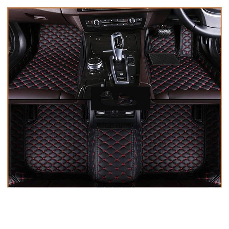 Automatten Für Kia Für Sportage Für NQ5 2023 2024 2025 Auto Fußmatten Schmutz-beständig Auto Boden Teppich Matts Tapetes Auto Zubehör Gummimatten Auto,RHD Black RED von MAALLOP