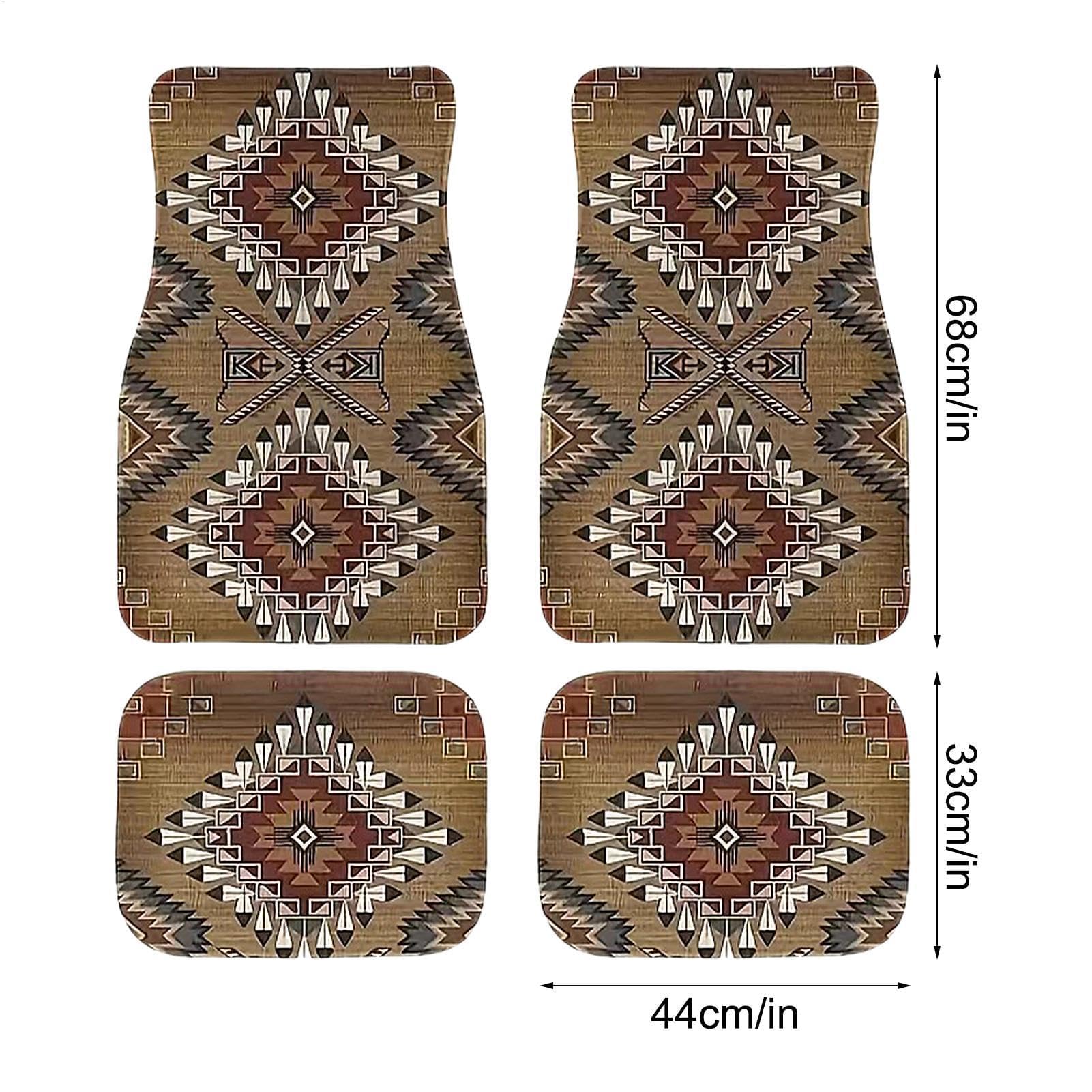 Boho-Auto-Fußmatte | 4 Stück Retro-Design-Automatten | Bohemian Auto Matten | Staubdichte Und rutschfeste Automatten | Strapazierfähige Teppiche | Böhmisches Autozubehör | Dekorative Auto-Fußmatten Boho-Auto-Fußmatte | 4 Stück Retro-Design-Automatten | Bohemian Auto Matten | Staubdichte Und rutschfeste Automatten | Strapazierfähige Teppiche | Böhmisches Autozubehör | Dekorative Auto-Fußmatten von MAALLOP
