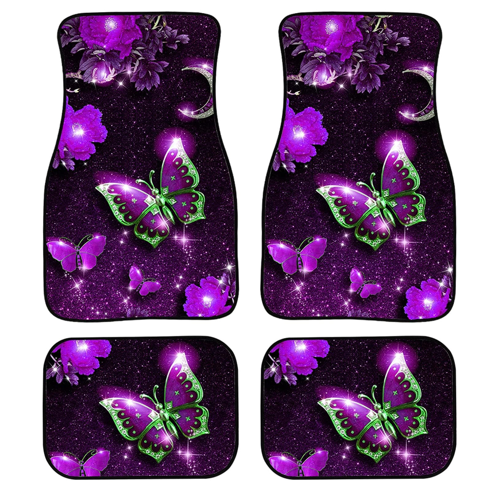 Bunte Hippie-Gänseblümchen-Muster, universelle Automatten, robuste Gummimatten, rutschfest, Bequeme Auto-Vorder- und Rückseite,Galaxy Schmetterling u2013 Violett Bunte Hippie-Gänseblümchen-Muster, universelle Automatten, robuste Gummimatten, rutschfest, Bequeme Auto-Vorder- und Rückseite,Galaxy Schmetterling u2013 Violett von MAALLOP