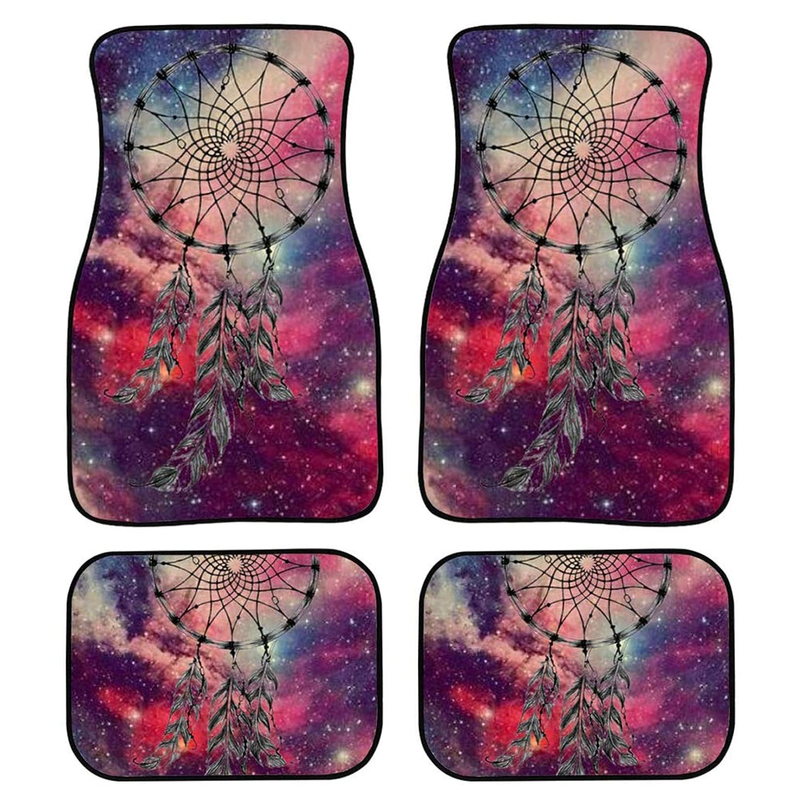 Bunte Hippie-Gänseblümchen-Muster, universelle Automatten, robuste Gummimatten, rutschfest, Bequeme Auto-Vorder- und Rückseite,Galaxy Traumfänger Violett Bunte Hippie-Gänseblümchen-Muster, universelle Automatten, robuste Gummimatten, rutschfest, Bequeme Auto-Vorder- und Rückseite,Galaxy Traumfänger Violett von MAALLOP