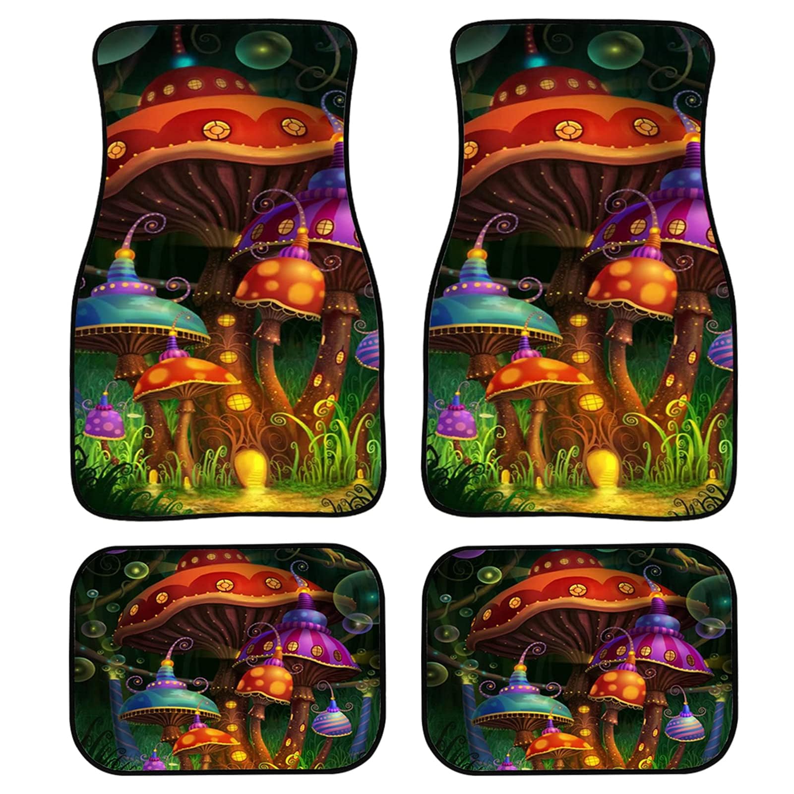 Bunte Hippie-Gänseblümchen-Muster, universelle Automatten, robuste Gummimatten, rutschfest, Bequeme Auto-Vorder- und Rückseite,Mushtoom u2013 Mehrfarbig Bunte Hippie-Gänseblümchen-Muster, universelle Automatten, robuste Gummimatten, rutschfest, Bequeme Auto-Vorder- und Rückseite,Mushtoom u2013 Mehrfarbig von MAALLOP