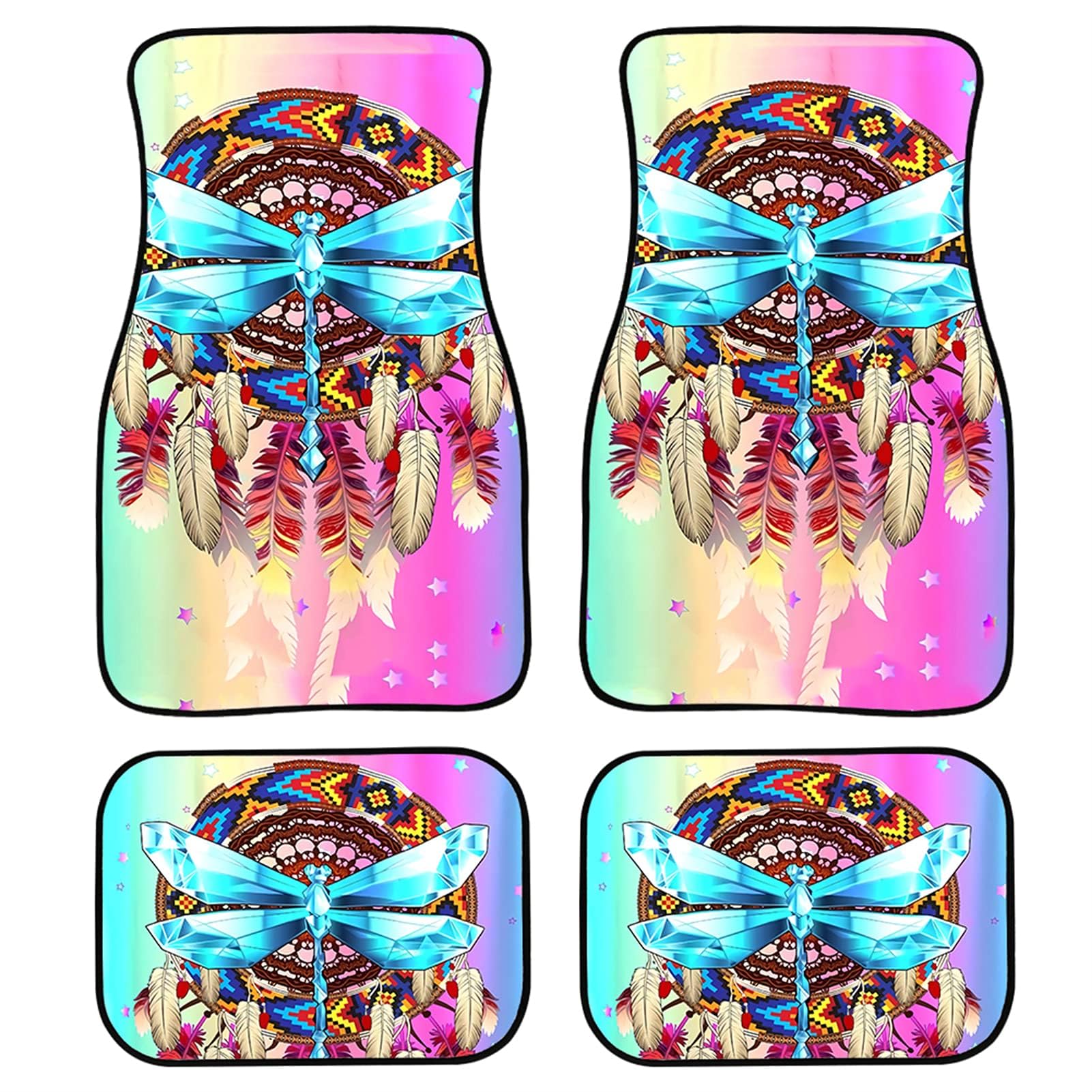 Bunte Hippie-Gänseblümchen-Muster, universelle Automatten, robuste Gummimatten, rutschfest, Bequeme Auto-Vorder- und Rückseite,Traumfänger Diamant u2013 Mehrfarbig Bunte Hippie-Gänseblümchen-Muster, universelle Automatten, robuste Gummimatten, rutschfest, Bequeme Auto-Vorder- und Rückseite,Traumfänger Diamant u2013 Mehrfarbig von MAALLOP
