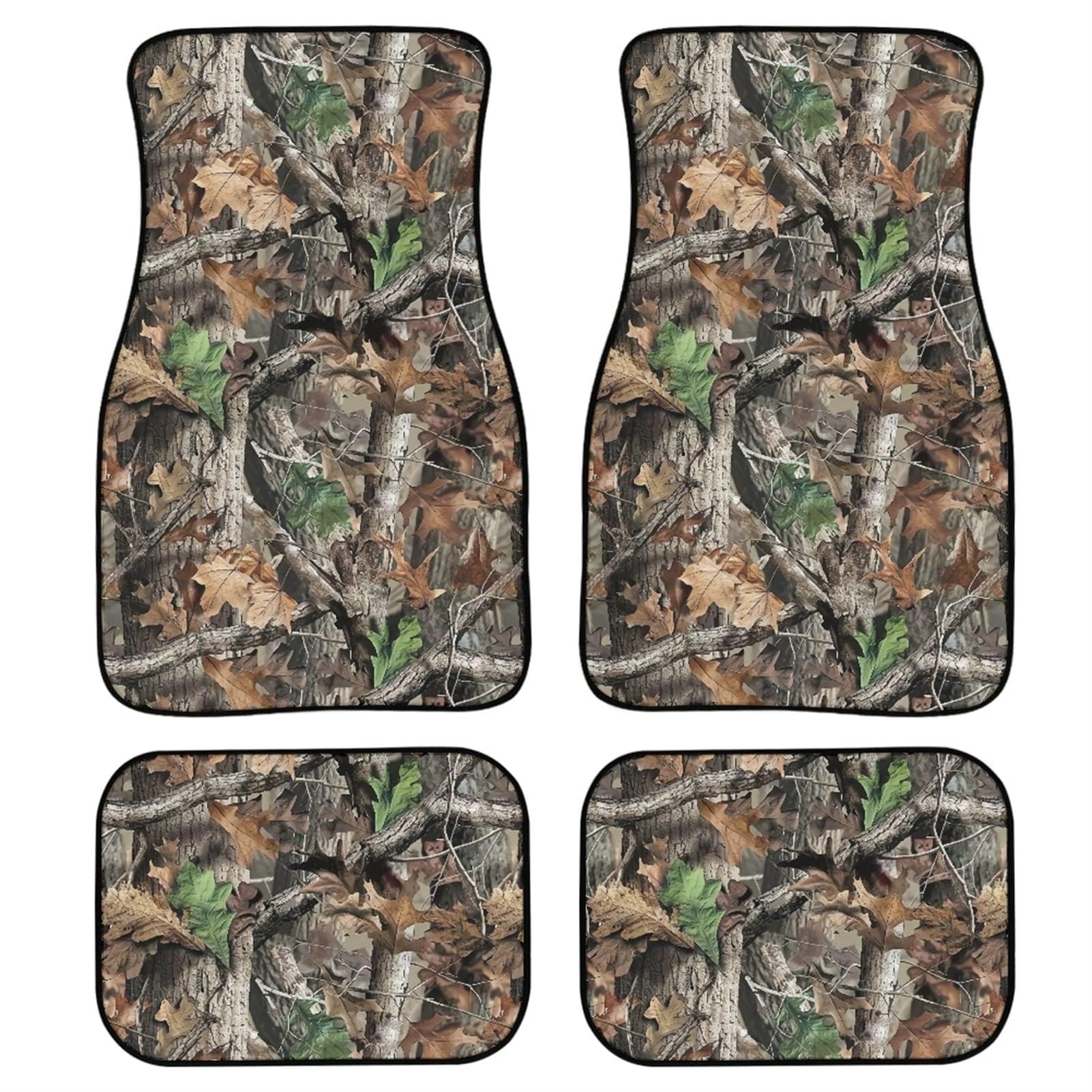 Jagd-Camouflage-Teppich-Bodenmatte für Auto, SUV, LKW, universelle Passform vorne und hinten, 4-teiliges komplettes Set für Männer und Frauen, alle Jahreszeiten Jagd-Camouflage-Teppich-Bodenmatte für Auto, SUV, LKW, universelle Passform vorne und hinten, 4-teiliges komplettes Set für Männer und Frauen, alle Jahreszeiten von MAALLOP