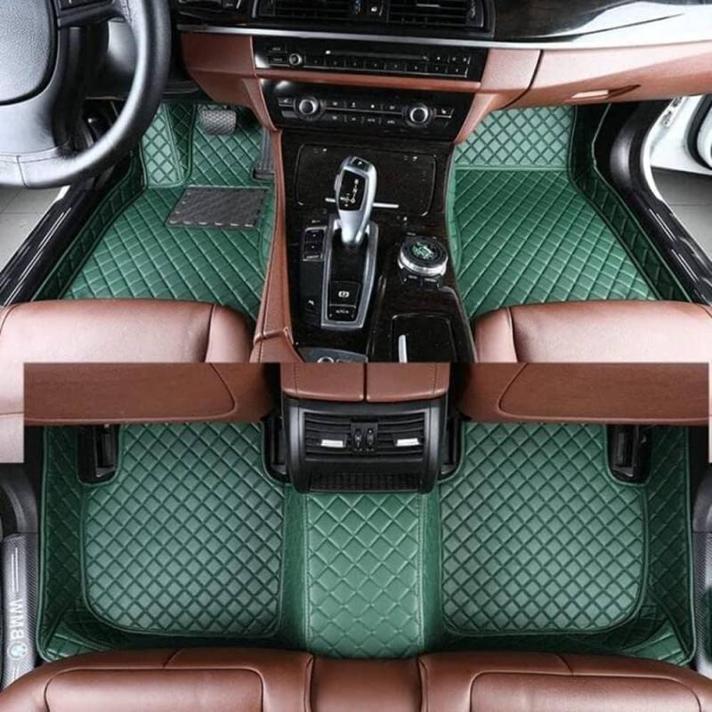 Nach Maß Auto FußMatten für 99% Stufenheck, Schrägheck, Coupe, Kombi, Cabriolet, Großraumlimousine 2000-2024,Grün von MAALLOP