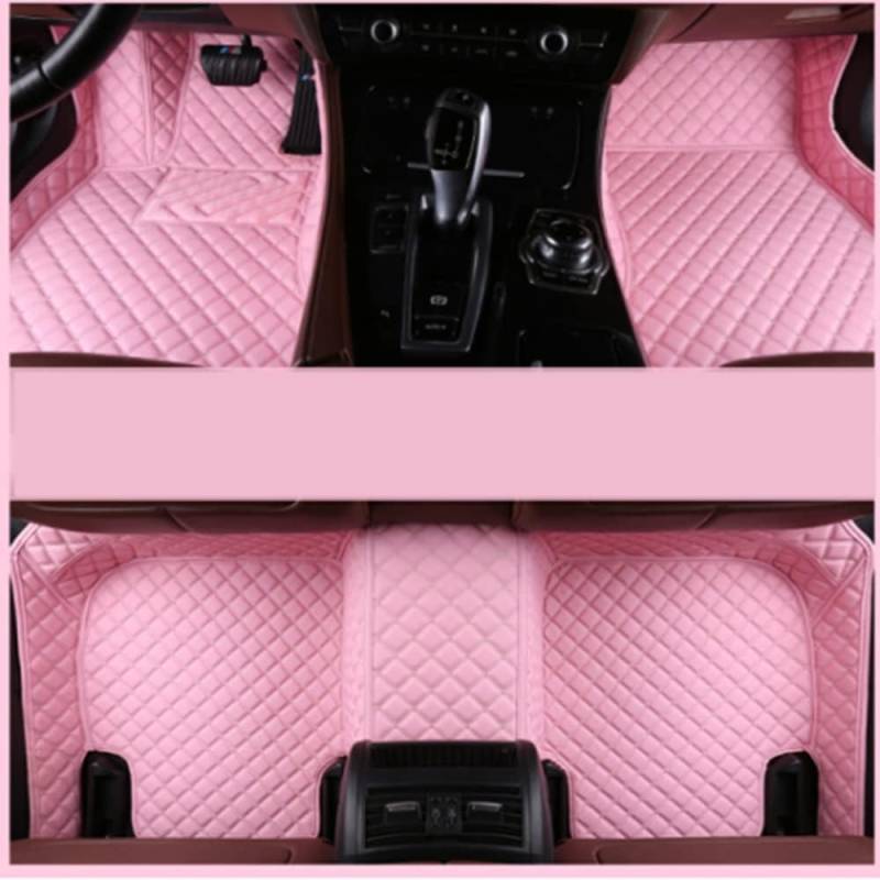Nach Maß Auto FußMatten für 99% Stufenheck, Schrägheck, Coupe, Kombi, Cabriolet, Großraumlimousine 2000-2024,Rosa von MAALLOP