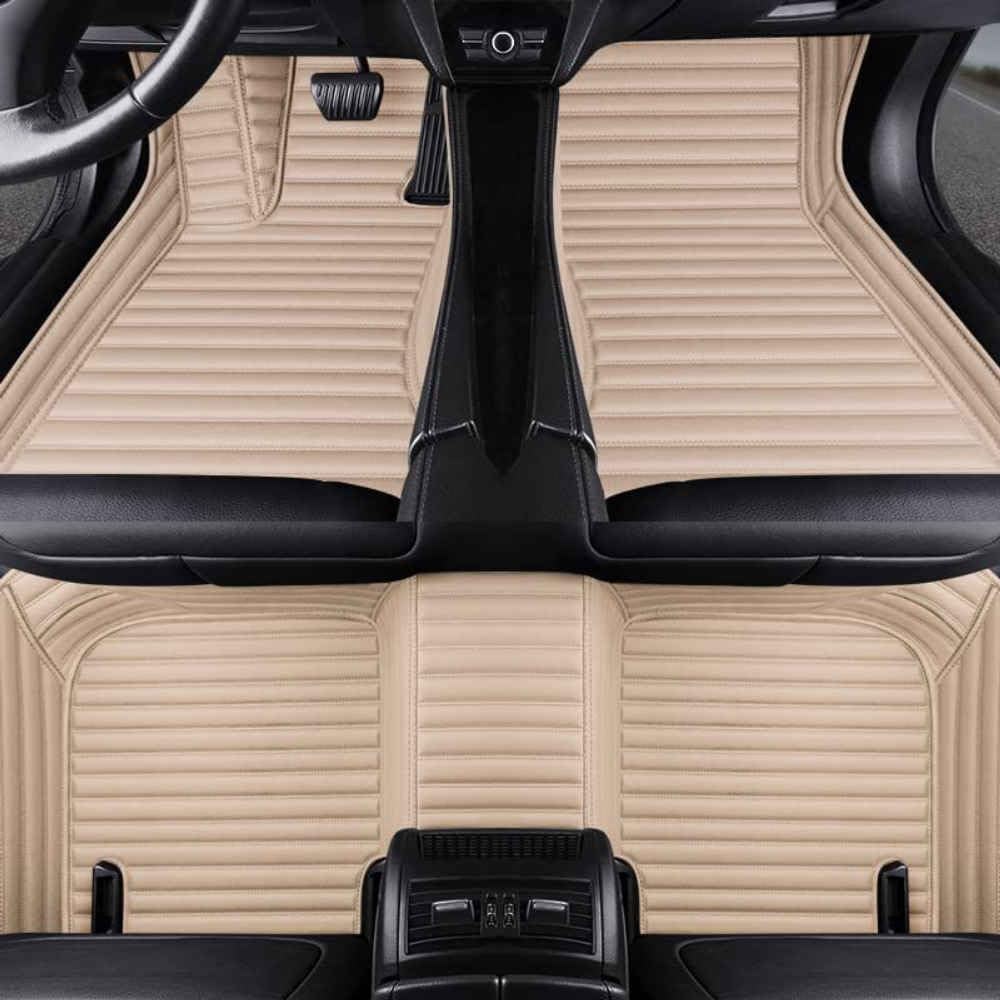 Nach Maß Auto FußMatten für 99% Stufenheck, Schrägheck, Coupe, Kombi, Cabriolet, Großraumlimousine 2000-2024,Streifen Beige Nach Maß Auto FußMatten für 99% Stufenheck, Schrägheck, Coupe, Kombi, Cabriolet, Großraumlimousine 2000-2024,Streifen Beige von MAALLOP
