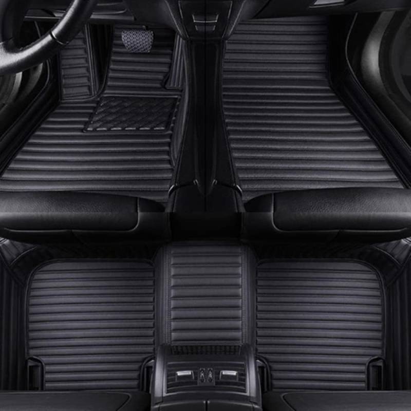 Nach Maß Auto FußMatten für 99% Stufenheck, Schrägheck, Coupe, Kombi, Cabriolet, Großraumlimousine 2000-2024,Streifen Schwarz von MAALLOP