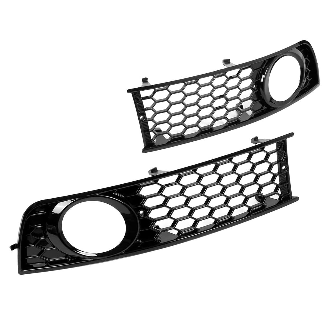 1 Paar Nebelscheinwerfer für Frontstoßstange, linke und rechte Seite, Kühlergrill-Abdeckung, Nebelscheinwerfer-Rahmen, Waben-Mesh-Lünette, schwarzer Frontgrill 8E0807681 für Audi A4 B6 2001–2005 1 Paar Nebelscheinwerfer für Frontstoßstange, linke und rechte Seite, Kühlergrill-Abdeckung, Nebelscheinwerfer-Rahmen, Waben-Mesh-Lünette, schwarzer Frontgrill 8E0807681 für Audi A4 B6 2001–2005 von MACHSWON