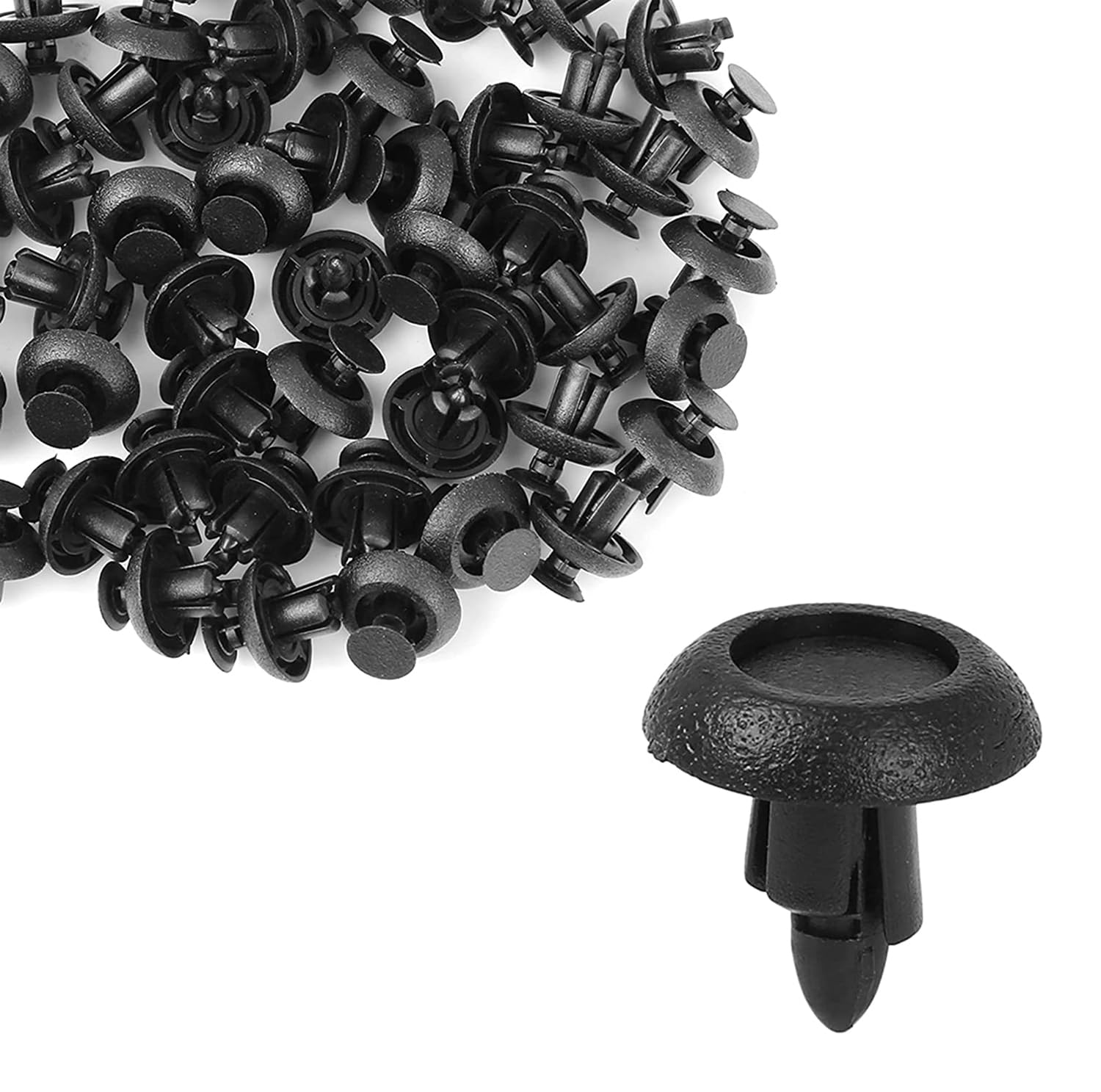 50 Stück Karosserie-Verkleidungsclips, Kunststoff-Nieten-Verschlüsse, universal, Auto, schwarz15 von MACHSWON